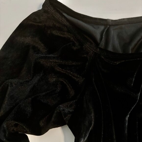NWT Torrid Black Velvet Ruched Off Shoulder Top Stretch 3/4 Sleeve Size 4X - Picture 6 of 11
